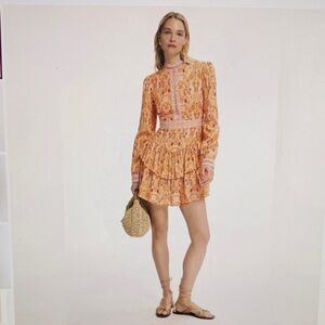 “Layered with Love” Alexandra NWT! Long Sleeve Paisley Print Mini Dress